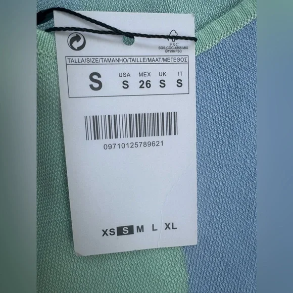 Aachoae Y2K Summer Sleeveless Bright Form-fitting Dress Green & Blue Size S - Picture 8 of 12